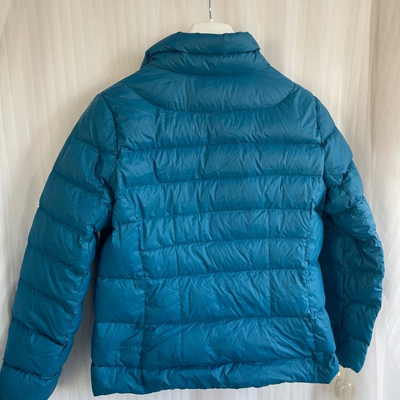 Lands End Down Puffer Quilted Jacket, Snaps & Zips, Petite Medium - Picture 9 of 10